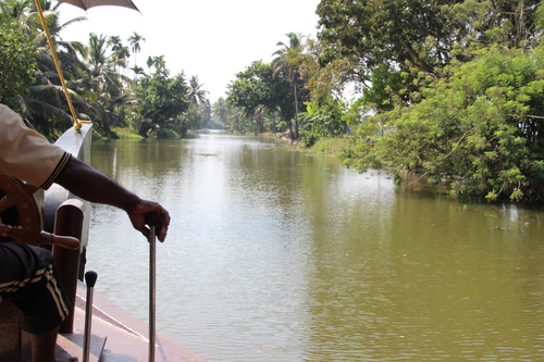 Sur les backwaters du Kérala.
