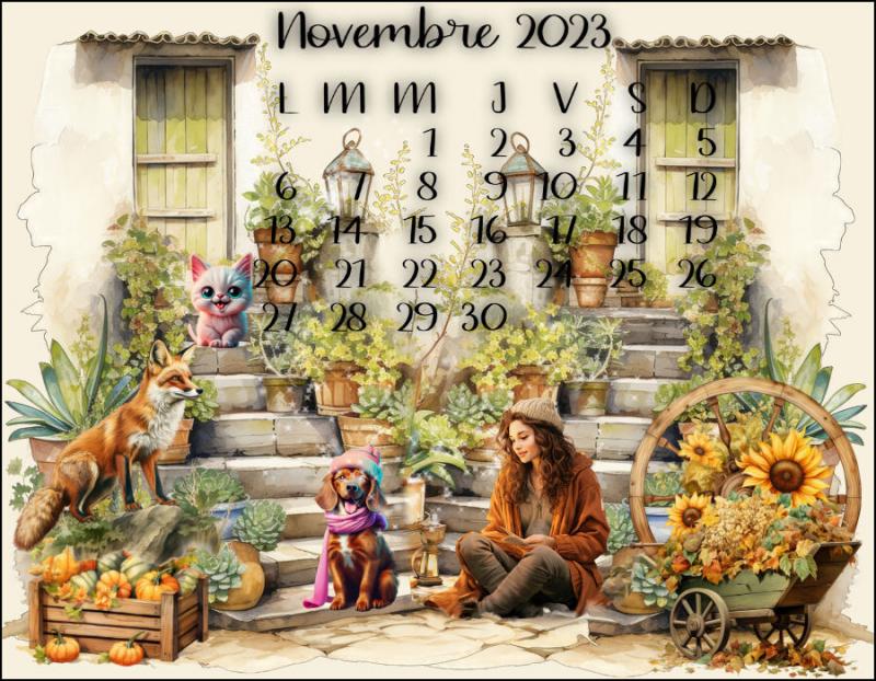 Galerie calendrier du mois de novembre 2023