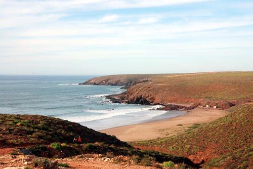 La petite plage au bas du campinf