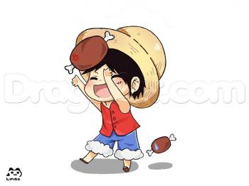 how to draw a chibi luffy from one piece