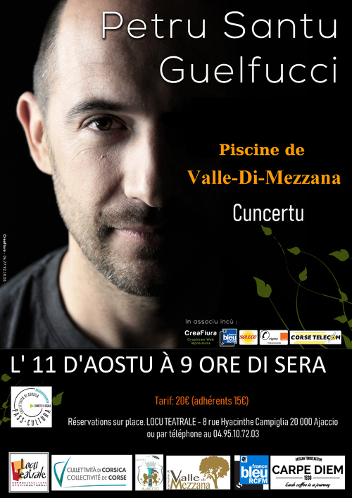 11 Août 2019 à 21h30 - Concert - Petru Santu Guelfucci à Valle di Mezzana