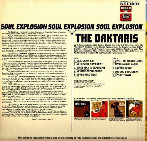 The Daktaris : Album " Soul Explosion " Desco Records DSLP003 [ US ]