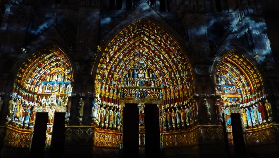 La Cathédrale d'Amiens dans ses couleurs d'origine