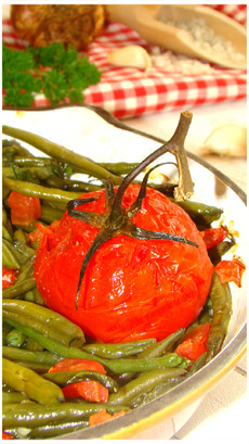 HARICOTS VERTS DU POTAGER À LA PROVENÇALE