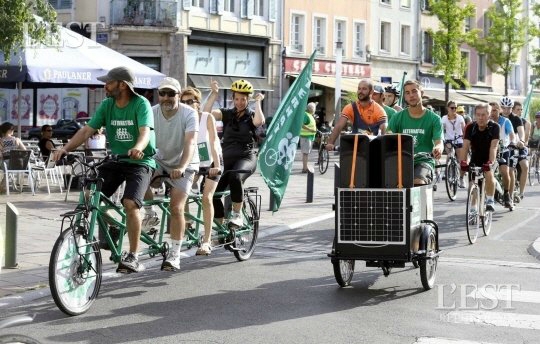 Tour de France cycliste alternatiba changement climatique tandem