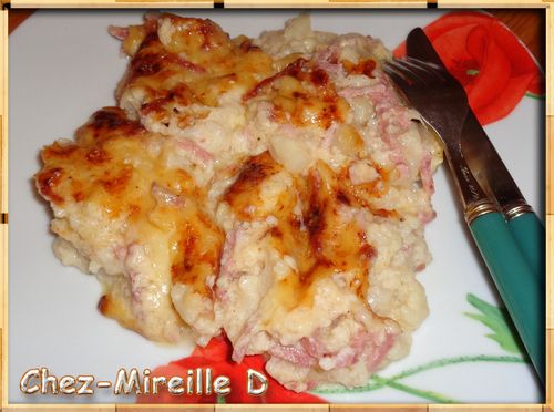 Gratin de Chou-fleur au Jambon