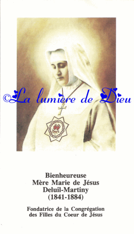 Prière à la Bienheureuse Mère Marie de Jésus Deluil-Martiny