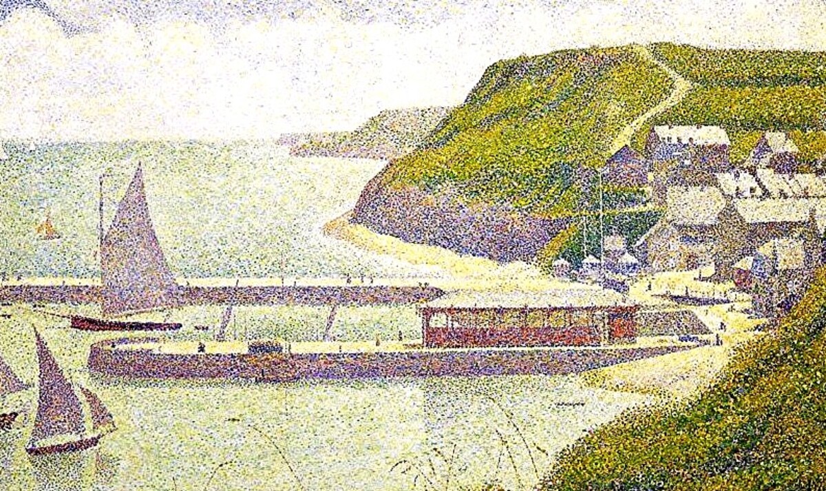 Port -en-Bessin , le port à marée haute ( 1888 ) / Sur les pas des grands paysagistes...