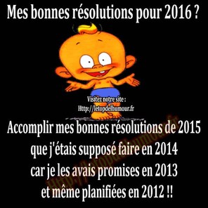 BONNES RESOLUTIONS POUR 2016