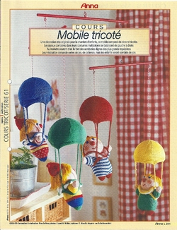 Mobile tricoté, revue SANDRA (février 2001)