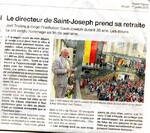 Le Directeur de Saint Joseph prend sa retraite