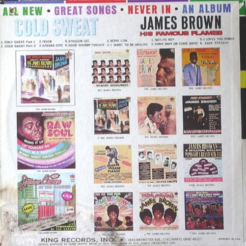 1967 James Brown & The Famous Flames : Album " Cold Sweat " King Records K 1020 [ US ]