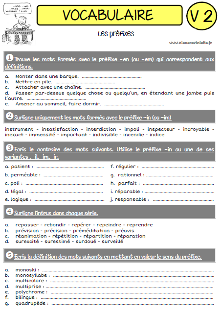 Une année de vocabulaire