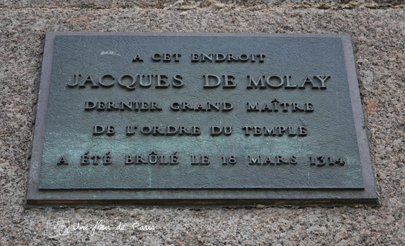 L'Île de la Cité : Square du Vert-Galant (ex-Île aux Juifs) : Jacques de Molay