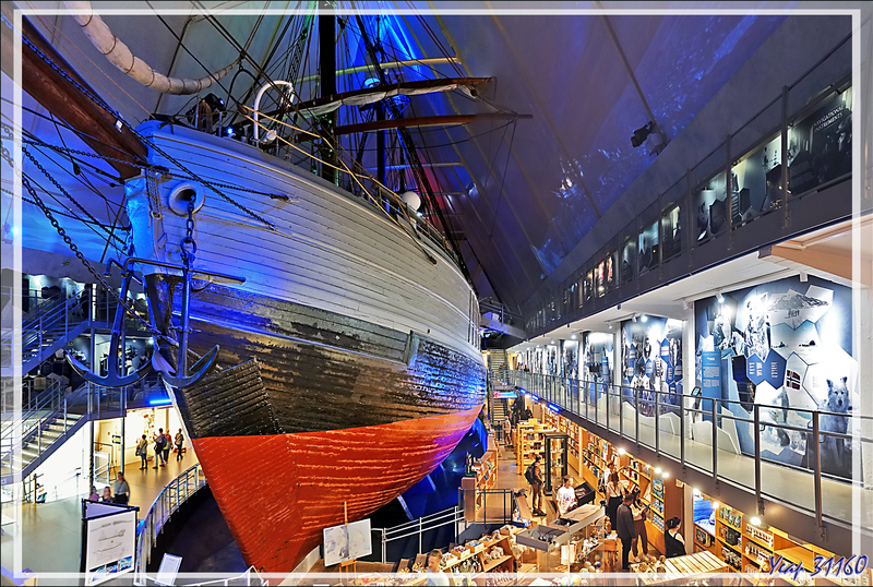 Visite du Frammuseet, musée du FRAM, navire d'exploration polaire de 1892 - Presqu'île de Bygdøy - Oslo - Norvège