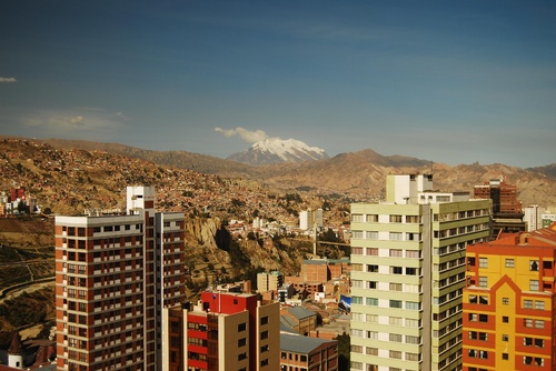 centre-ville de La Paz et l'Illimani