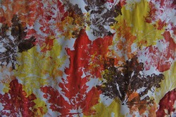 Tableau d'automne (peinture à la feuille)