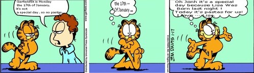 Garfield celebrates my birthday