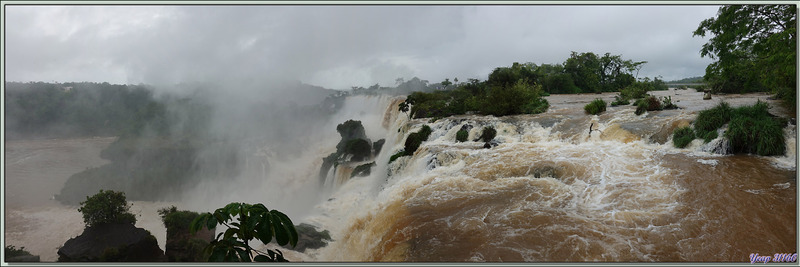 Nous terminons par la dernière plateforme, celle de Salto San Martin, et toujours sous la pluie ... - Chutes d'Iguazu - Puerto Iguazu - Argentine