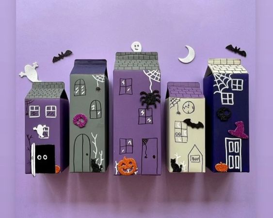 Idée pinterest : village 3D pendant Halloween