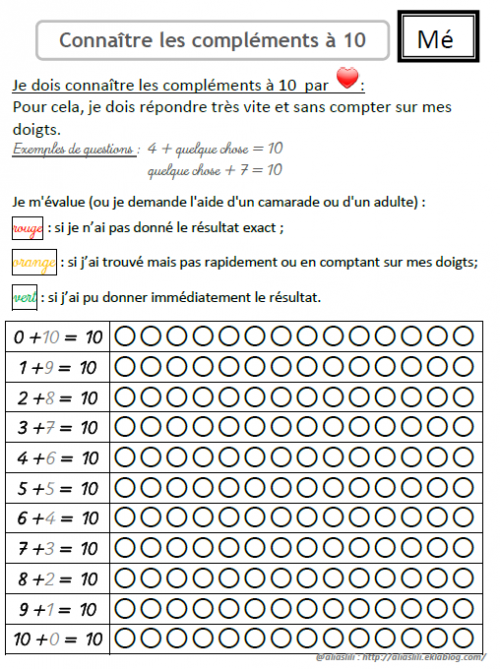 comment apprendre les complements a 10