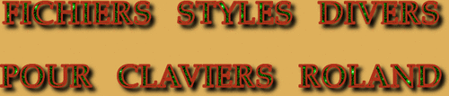 STYLES DIVERS CLAVIERS ROLAND SÉRIE 9850