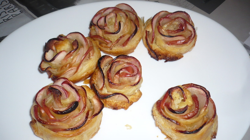 tartelettes aux pommes en forme de roses 