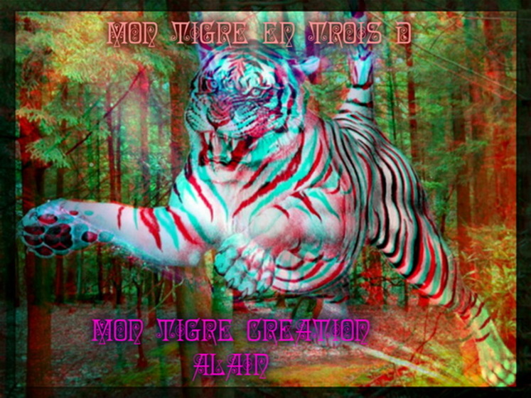 *MES CRËATION TIGRE EN 3D*