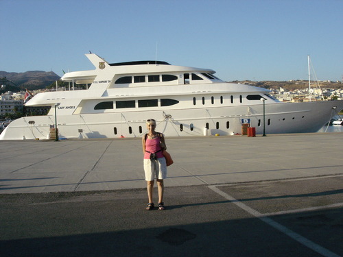 Jacqueline en Crète en 2008