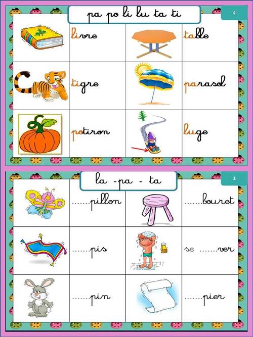 Atelier syllabes initiales