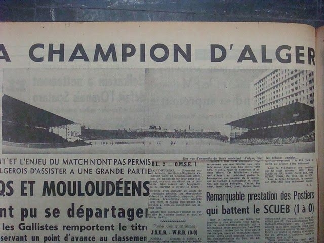 2.5.1954 Pour le titre GSA-MCA 0-0