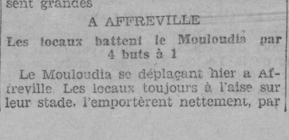 Dimanche 27.10.1929 à Affreville O.A (Olympique Affreville) -MCA 4-1