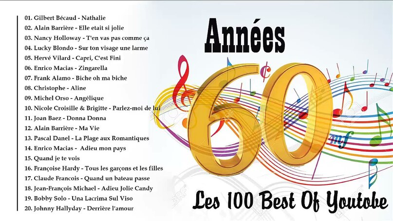 Chansons Francais Années 60 - Les Plus Grands Succès Années 60 - YouTube