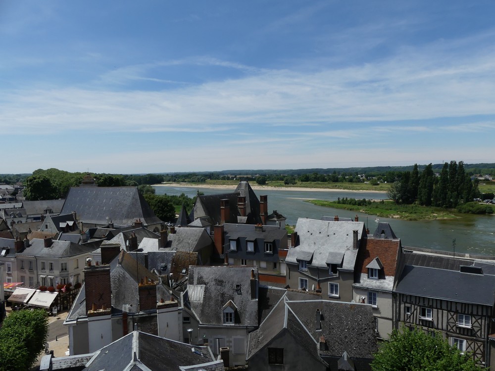 Du Château Royal d'Amboise : vue sur la ville et sur la Loire...