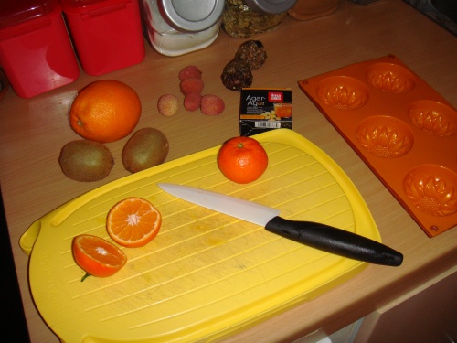 Agar Agar - Gelée passion-kiwi-orange-mandarine