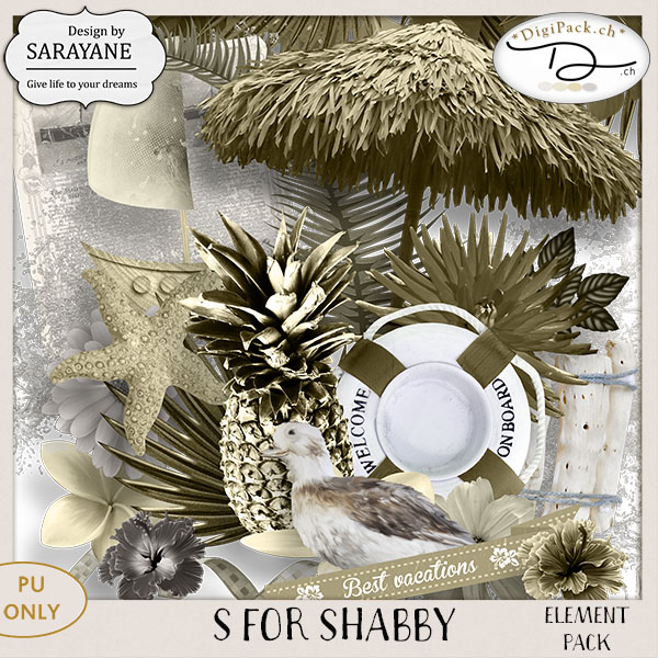 S for shabby {PU Elements} by Sarayane