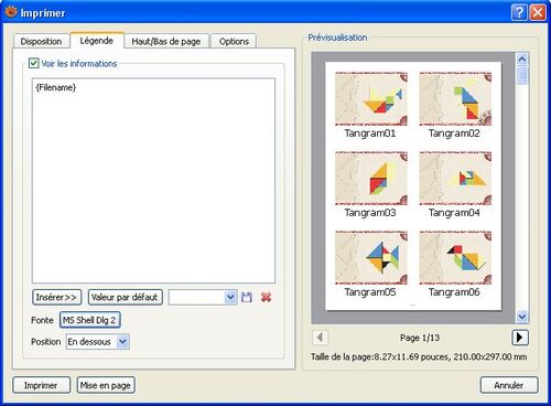 Faire planche de vignettes ou un trombinoscope