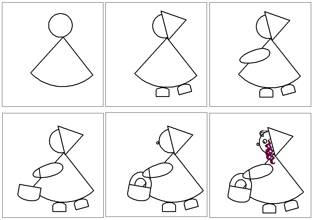 Comment Dessiner Le Petit Chaperon Rouge Le loup - maternelle-corbillon