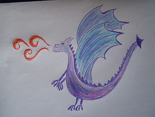 dessin de dragon pourpre juillet 2010