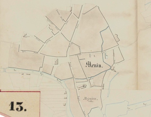 Menen (Atlas der Buurtwegen, 1841)(geopunt.be)