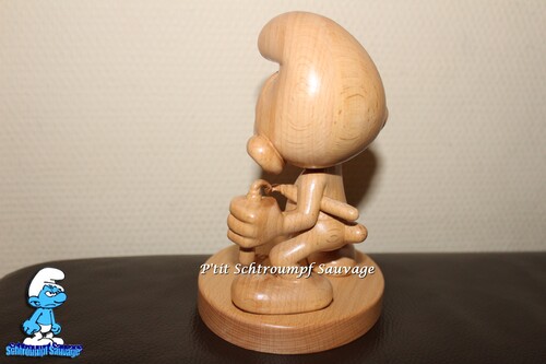 Figurine en bois Schtroumpf Kung Fu