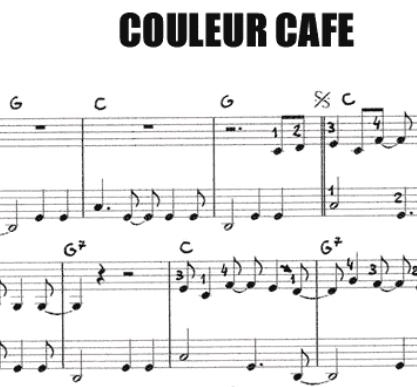 Serge Gainsbourg - Couleur Café (single) - Toutes les Partitions - Sheet  Music