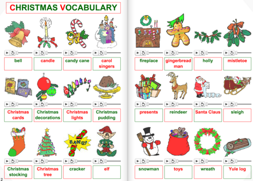 Christmas: vocab, songs and activities