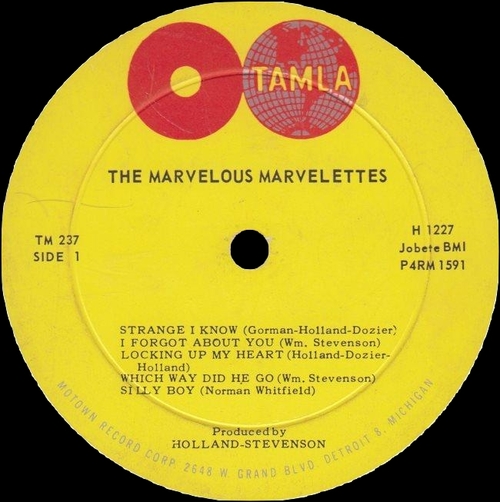 The Marvelettes : Album " The Marvelous Marvelettes " Tamla Records TM 237 [US]