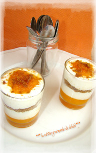 VERRINE ABRICOT,FROMAGE BLANC,SPÉCULOOS