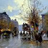 Omnibus sur la Place de la Madeleine - (Edouard Cortes)