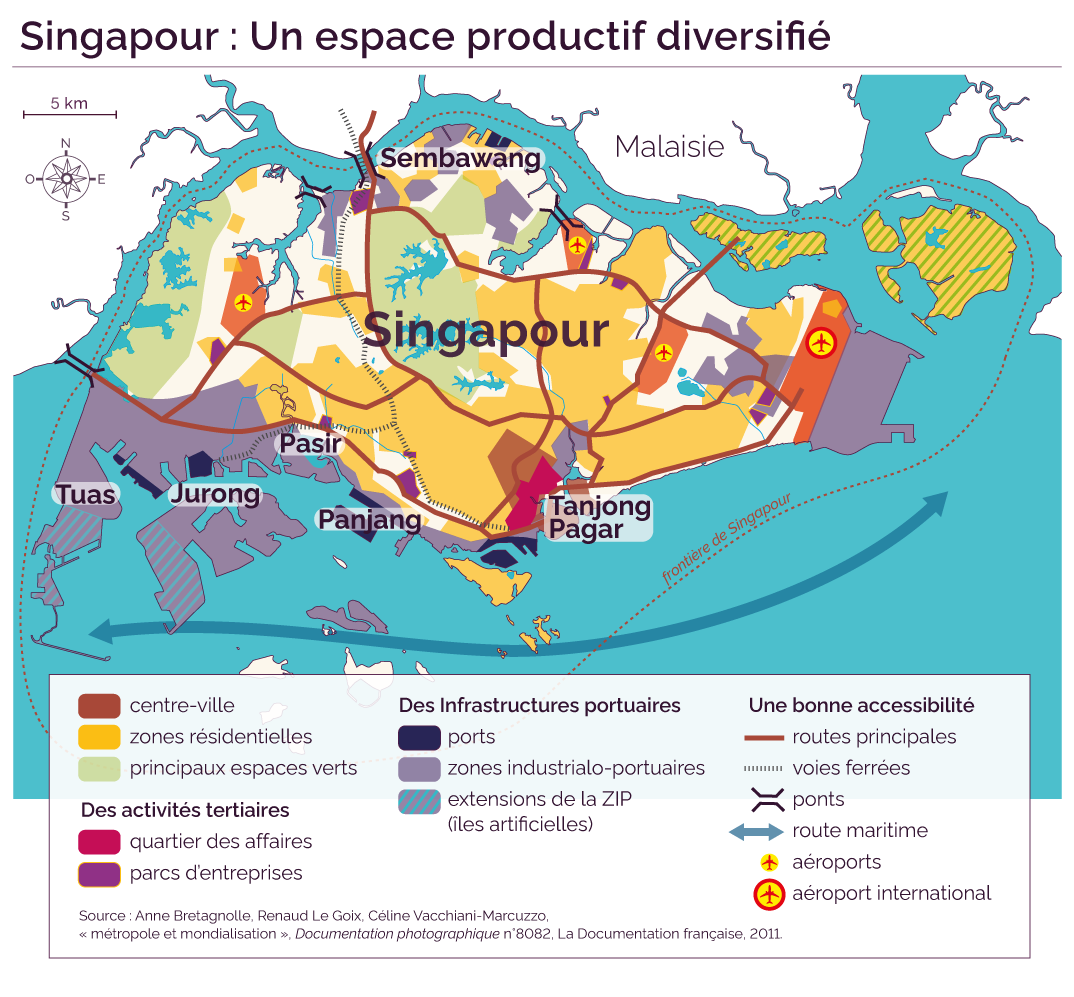 Singapour : un espace productif ancré dans la mondialisation - Maxicours