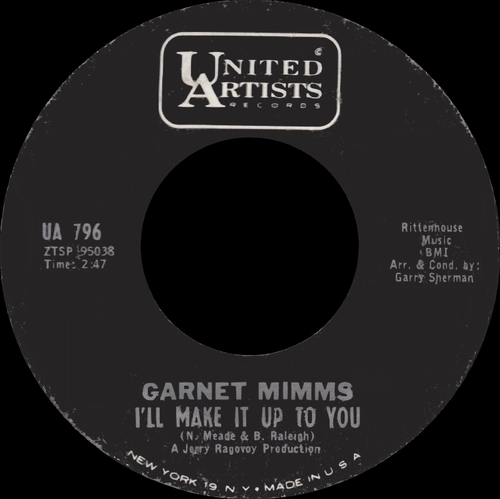 Garnet Mimms : Album " As Long As I Have You " United Artists Records UAL 3396 [ US ]