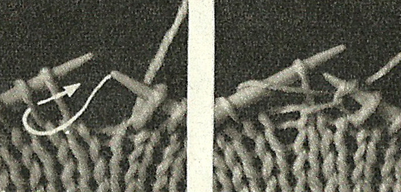 tricoter 2 mailles croisees a gauche