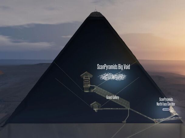 Une reprÃ©sentation de ScanPyramids Big Void dans la pyramide de Kheops